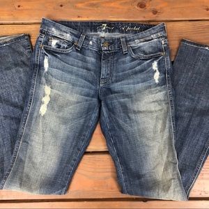 7 For All Mankind Jeans “A” Pocket Distressed